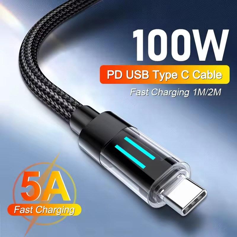 PD 100W Fast Charge USB C Cable Fast Charger For Apple iPhone 17 16 Pro Max Plus Cable USB To Type C Phone Data Cord Accessories