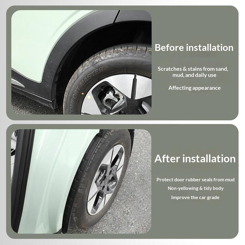4Pcs for Geely EX2 Starry Wish Car Tire Mudguard Liner Flood Barrier ABS Exterior Modification Protective Car Accessories