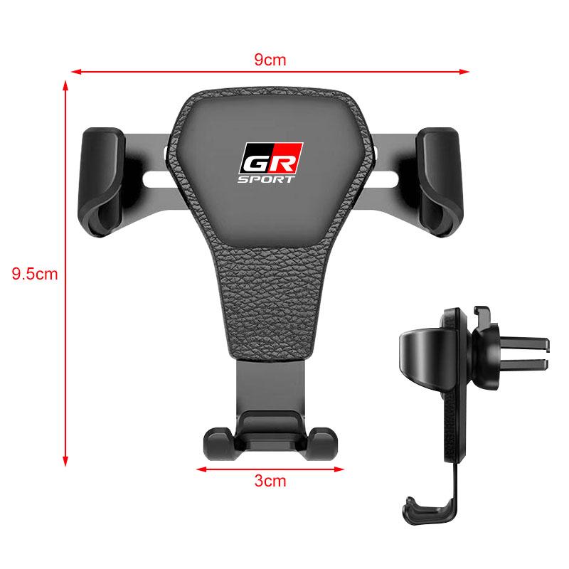 GR Gazoo Racing Car Phone Holder Air Vent Clip Mount Mobile GPS Cell Phone Stand For Toyota Rav4 GR TRD Avalon Land Cruiser Camry