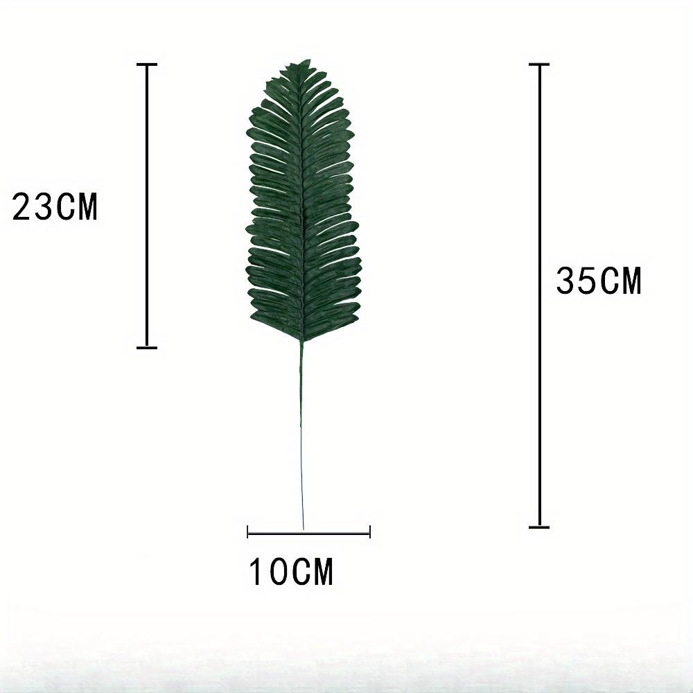 Tropical Palm Leaves, Artificial Hawaiian Luau Safari Jungle Decor, Plastic Faux Plants for Fall Season, Tabletop Decoration