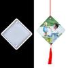 Square Keychain Silicone Mold Pendant Molds for Resin Casting Molds with Hole for Home Pendant with Hanging Hole