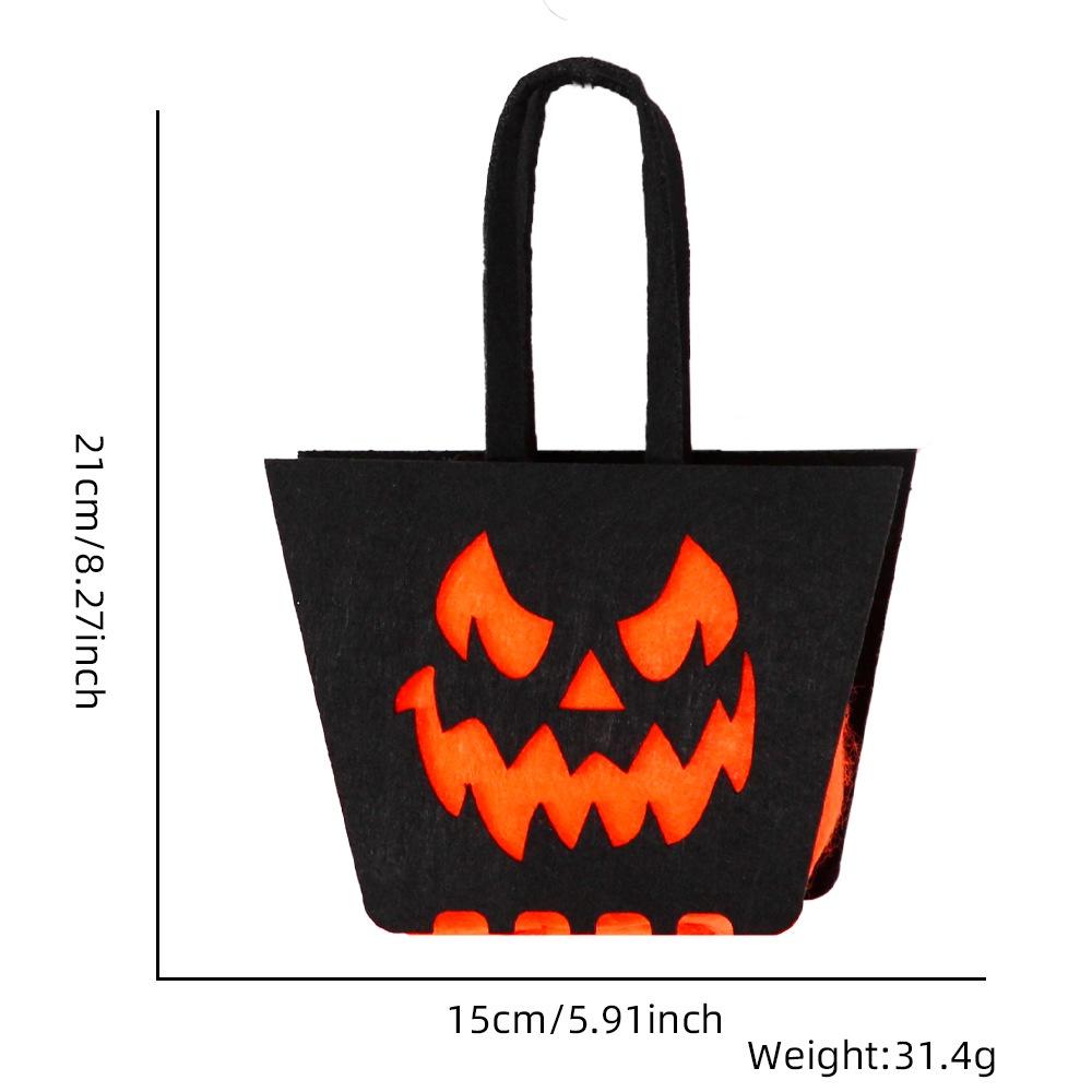 

Crazy Party New Halloween Felt Candy Bag Devil Wind Flag Style 3d Bat Tote Bag Orange Demon