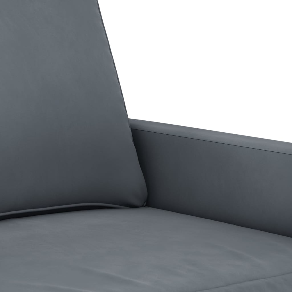 Vidaxl Fotel, Ciemnoszary, 60 Cm, Obity Aksamitem