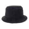New Era BUCKET01 MINK FLEECE SOLID BLK Nerzfleece-Hut, Boa, Schwarz, M/L