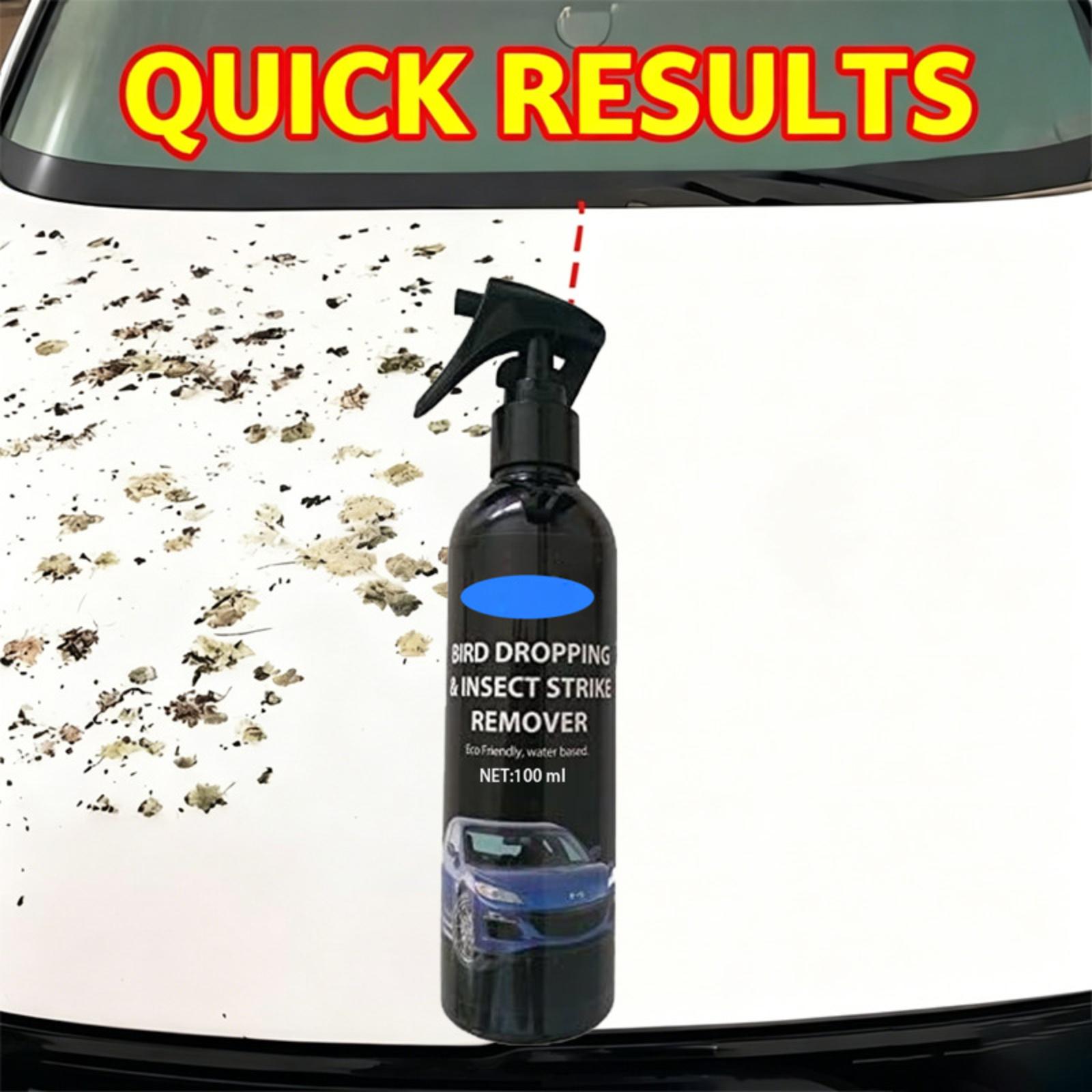 Bird Dropping and Insect Strike Remover Spray 100ml Eco Friendly Water Based Cleaner for Car Exterior Surface Safe and Effective One Size