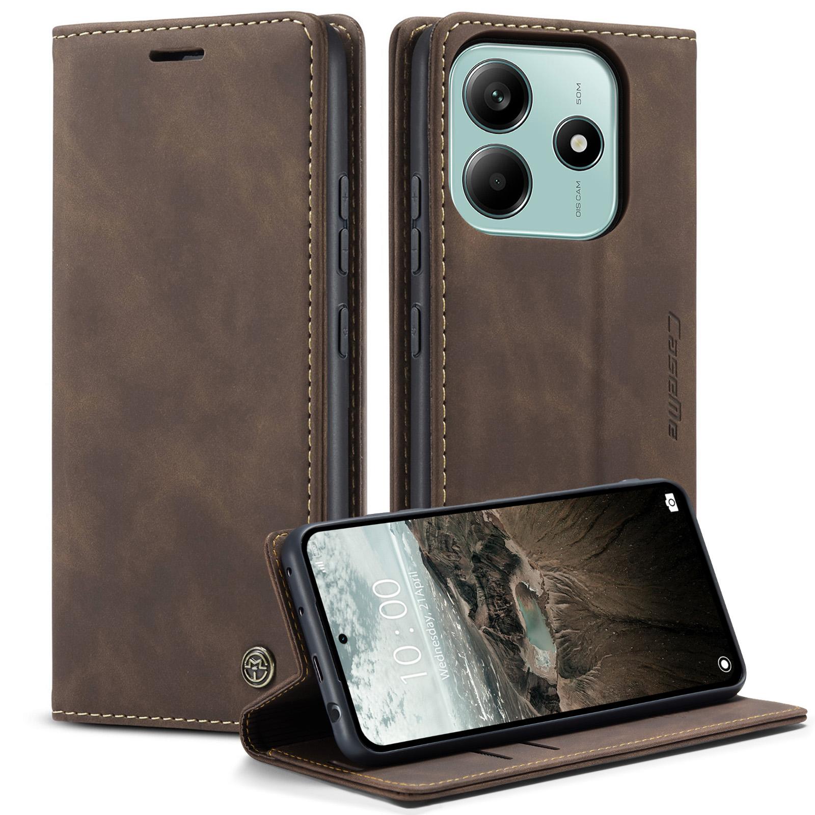 

Для Xiaomi Redmi Note 14 5G чехол CASEME 013 Series держатель для карт подставка кожаный чехол для телефона C