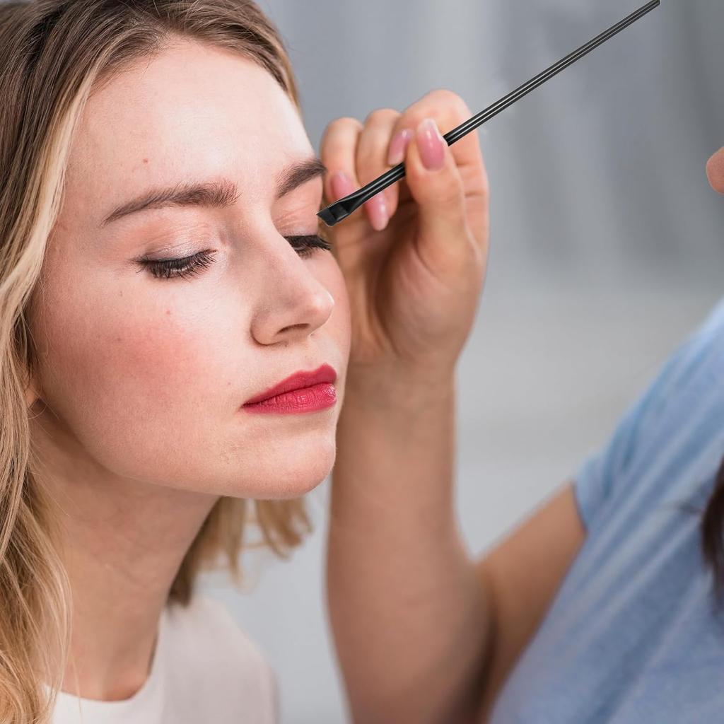 12 Pieces Angled Eyeliner Brush Eyebrow Flat Brushes Makeup Tip Thin Slanted Brush for Women Salon Beauty Cosmetic Makeup Tool