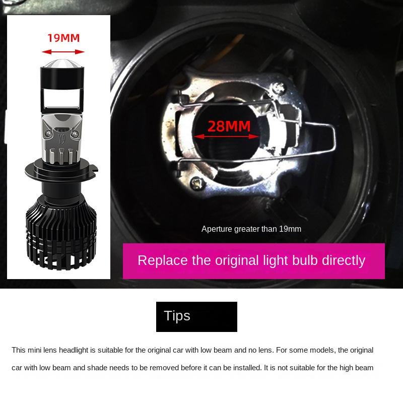 Y9 New H7 H11 Lens Car LED Headlight Modified Low Beam Fish Eye Light Motorcycle Motorcycle Headlight