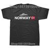 Vtipná Norská Vlajka Hory Venkovní Trička Letní Grafické Bavlněné Streetwear Krátký Rukáv Narozeninové Dárky Tričko Unisex Oblečení