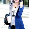 Women's Autumn and Winter Thickened Jacket In The Long Section of Solid Color Slim Sweater