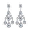 Zircon Stud Earrings, Retro Long Temperament Diamond-Set Fringed Earrings, Trendy Earrings.