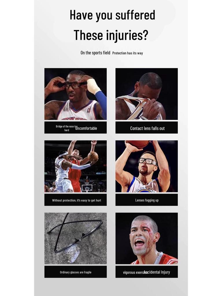 Ochelari sport cu dioptrii anti-aburire pentru bărbați - Ochelari rezistenți la explozie pentru fotbal și baschet.