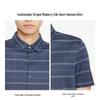 K-Boxing Men's Striped Silk Blend Short Sleeve Shirt BADR2373