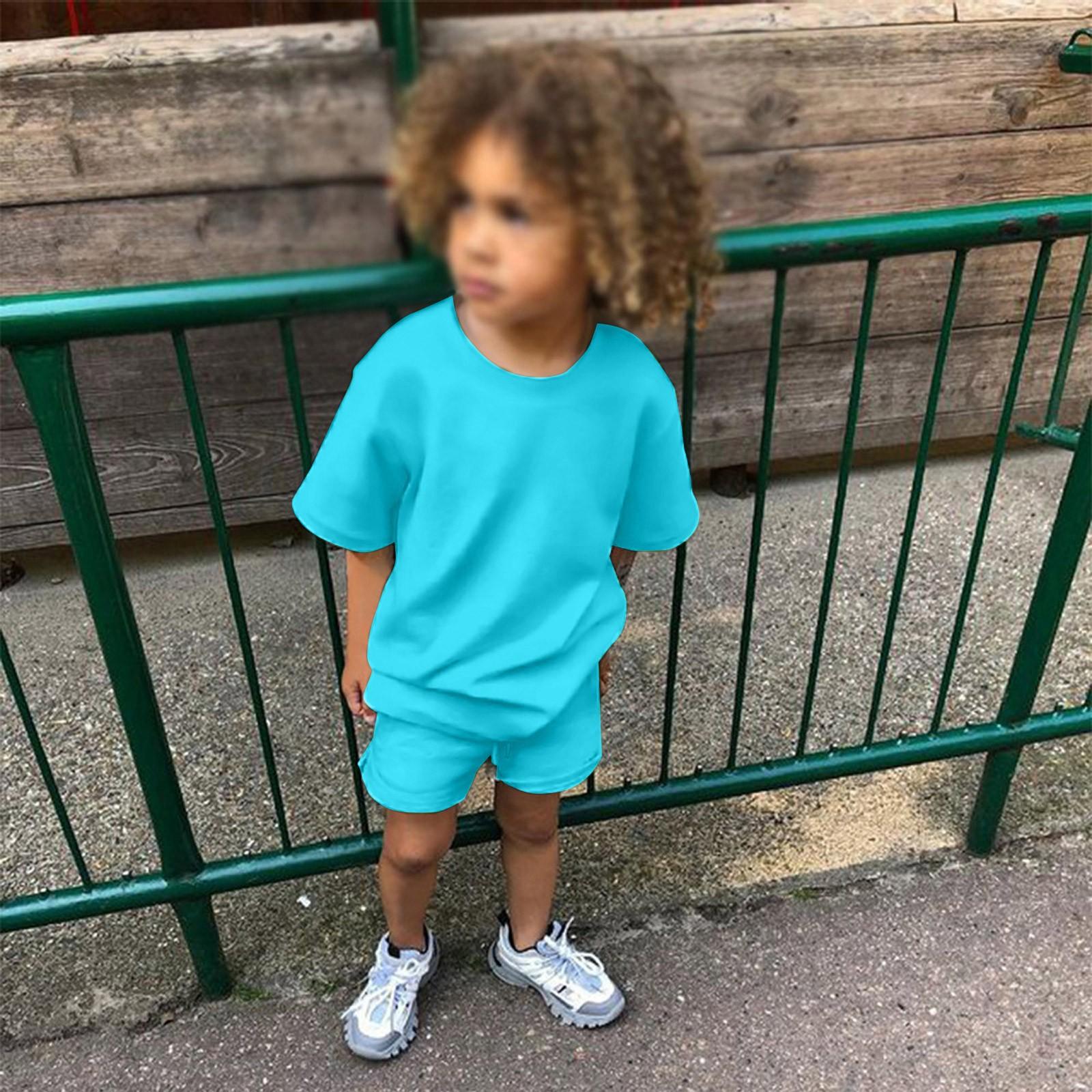 

Kid Patriotic Outfit - Short Sleeve & Shorts 2-Piece Set For Boy And Girl 130