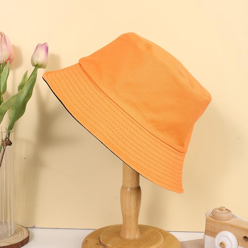 Spring and autumn candy color simple light plate solid color double-sided fisherman hat suitable for men and women daily leisure