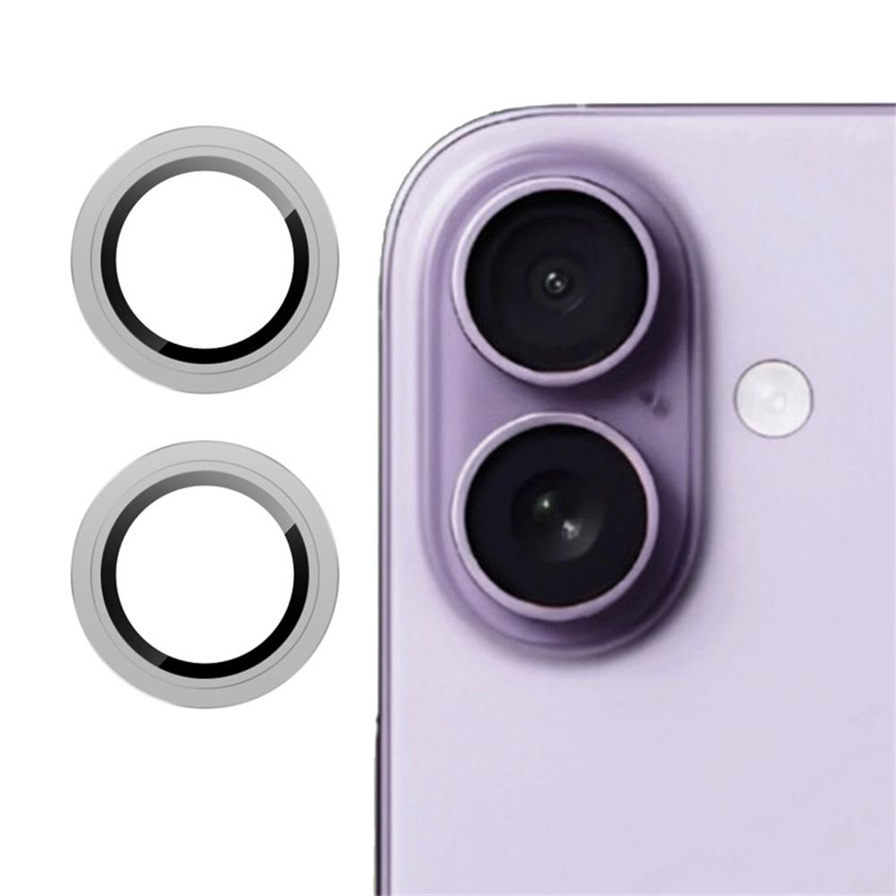 For iPhone 17 Camera Lens Protector Tempered Glass Metal Ring Lens Film
