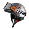 Cycking Japanese Vintage Half Helmet Open Motorcycle Helmet Scooter Skateboarding Unisex Common Muffler