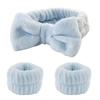 Plush Flannel Absorbent Wristbands & Splash-Proof Headband Set