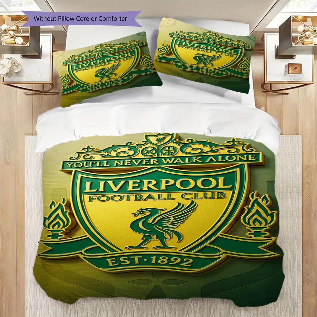 Liverpools Legacy Unity Pride Three-piece set (1 * duvet cover + 2 * pillowcase, without core) 2D Flat Christmas birthday gift Bedding set