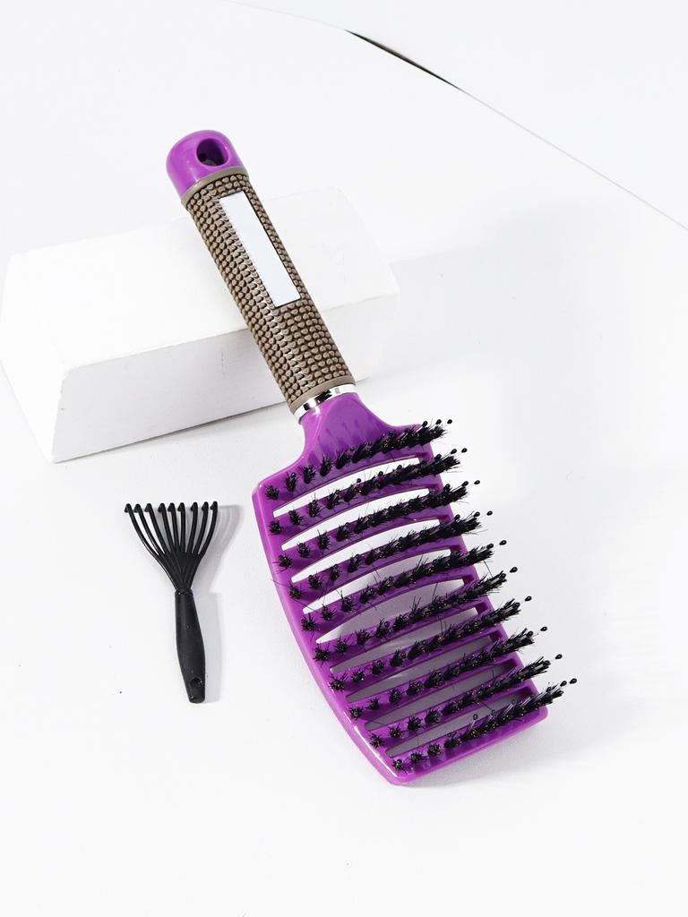 2er Kammset, Borsten großer gebogener Kamm und Reinigungszinken, gebogener belüfteter großer gebogener Kamm, Speziell für Echthaarperücken