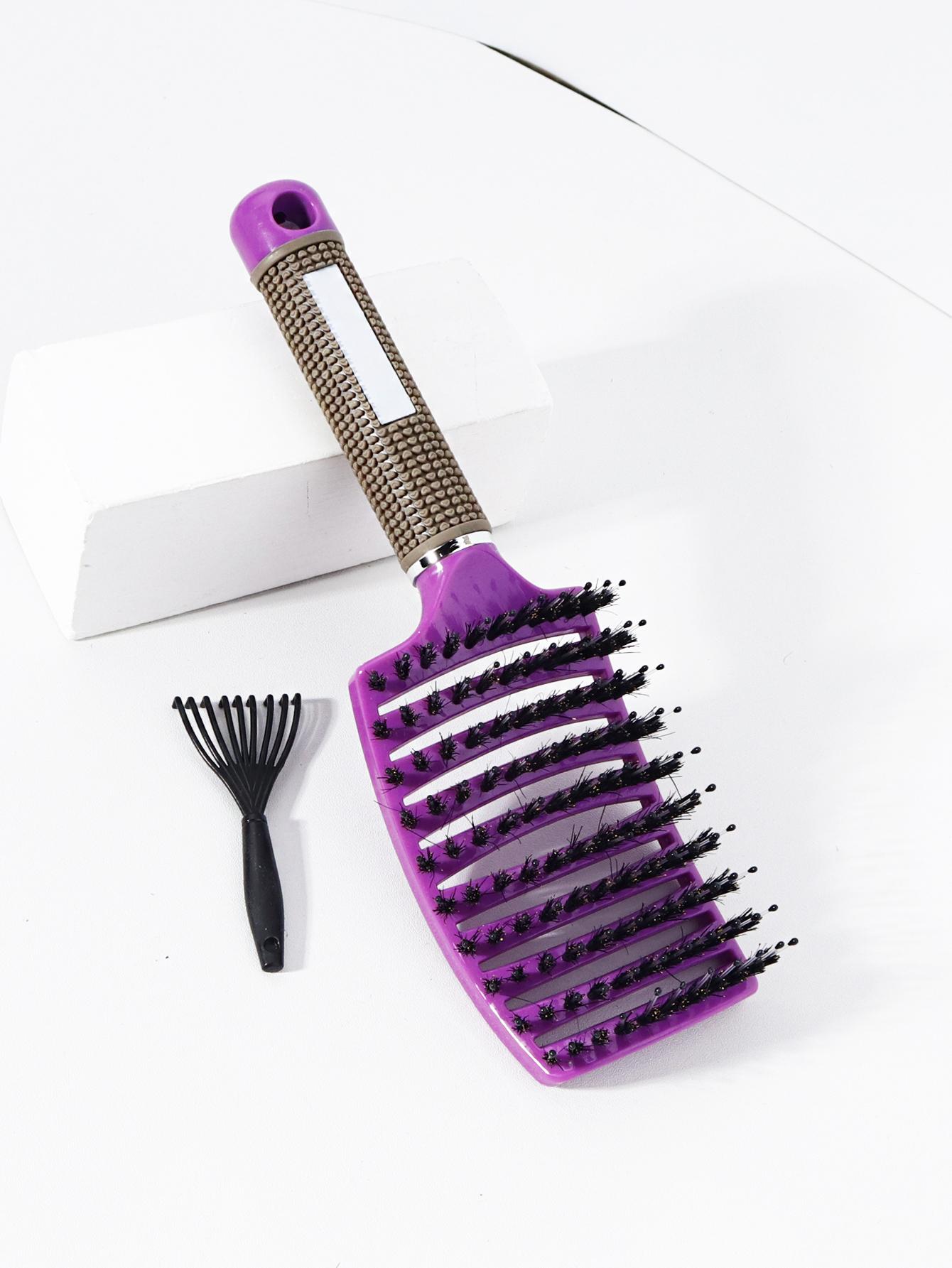 

2pcs comb set, bristle large curved comb and cleaning claws, curved ventilated large curved comb,Special for real hair wigs