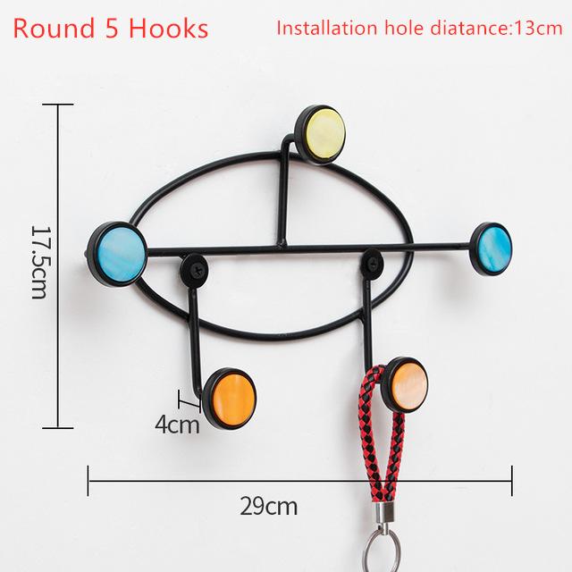 

Creative Europe Clothes Coat Cap Hanger Wall /Bathroom Decorative Hook 5/9 Hooks Iron Art Decoration Home Decor Storage
