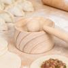 Wooden Dumpling Maker Mold Non-Stick Manual Press Dumpling Skin Press for Party Holiday Gathering, Spring Festival Cooking Tool