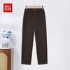 Hodo Women's Mid-Aged Mom Autumn/Winter High-Waisted Straight-Leg Pants