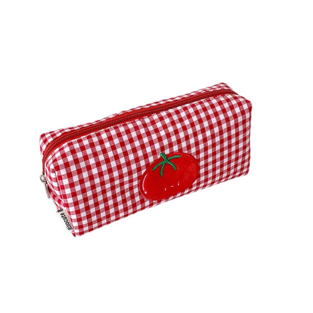 

Large Capacity Pencil Case Canvas Cosmetic Bag Cartoon Makeup Bag Students червоний
