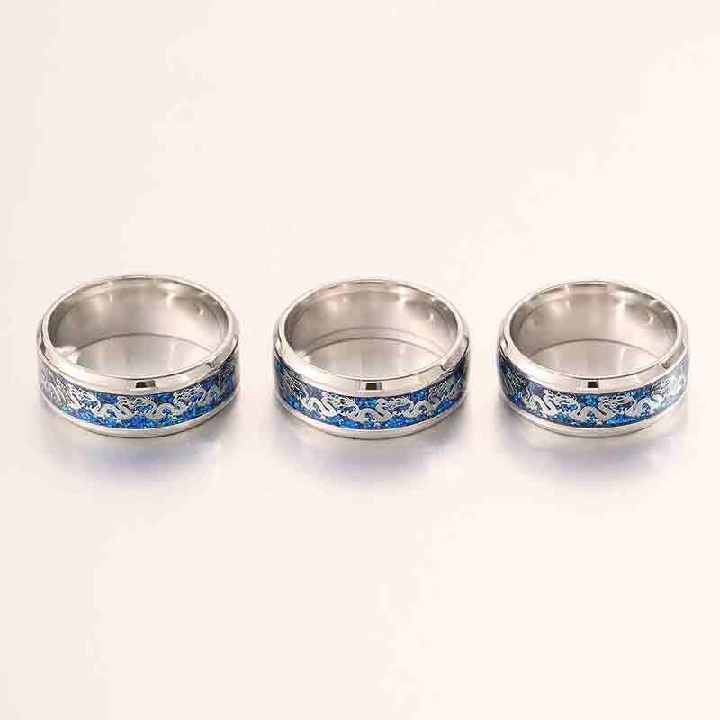 Stainless Steel Dragon-patterned Ring for Men, Featuring A Retro Chinese Style, High-end Feel, Simple Yet Versatile Accessory.