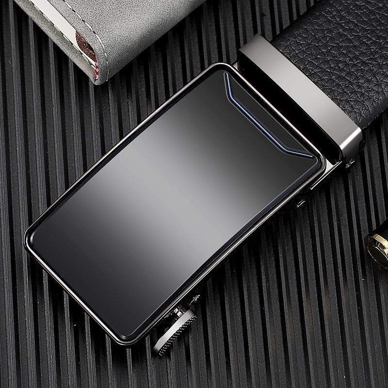 Herren Premium Echt Rindsleder Gürtel mit Legierung Automatikschließe