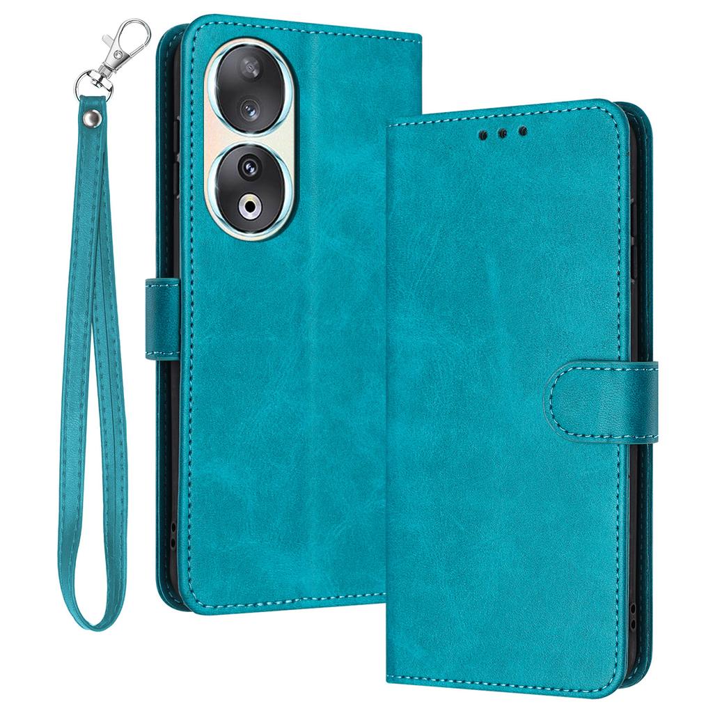 Leather Phone Cases for Honor 90   Wallet Stand Calf Texture Cover