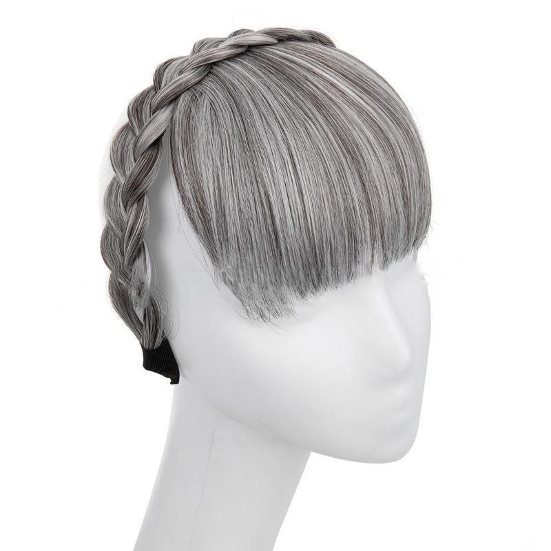 Ladies Wigs Bangs Headbands One-piece Covering White Invisible Seamless Wig Piece Top of the Head Reissue