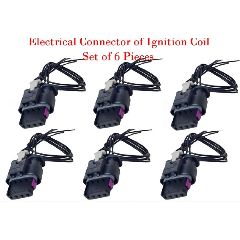 6 x Разъем катушки зажигания Электрический разъем Подходит для UF830 Buick Cadillac Chevrolet GMC