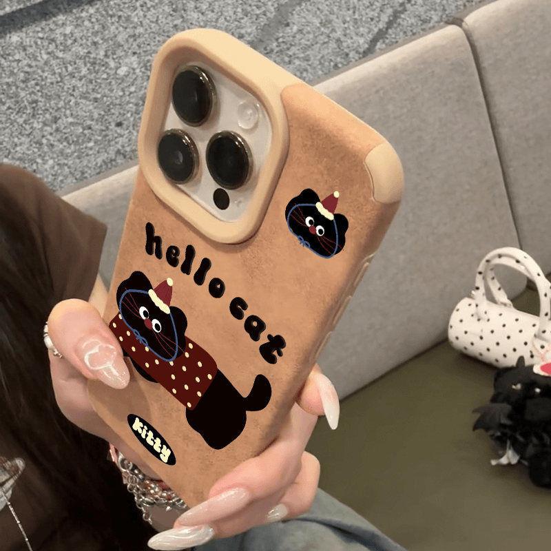 Hat Puppy Flip for Apple 16promax Mobile Phone Case 12 New Iphone13 Large Hole Anti-drop 11