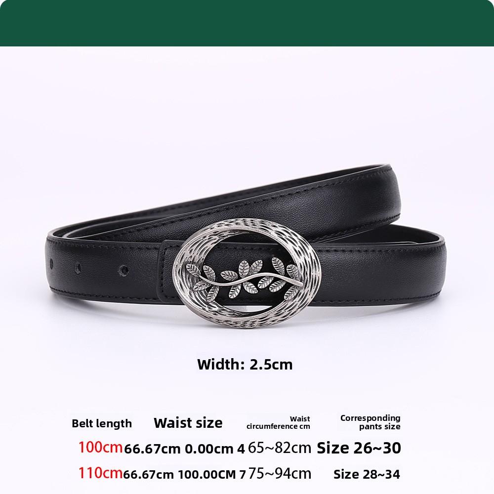 Winter Women s Fashion Belt with A Vintage High-end Matte Silver Design Style, A Versatile Accessory That Can Be Paired with Jea 110cm