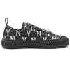 MLB Playball Monogram Abrasion Resistant Breathable Low Top Canvas Shoes Unisex Black Sneakers 3ACVVM12N-50BKS