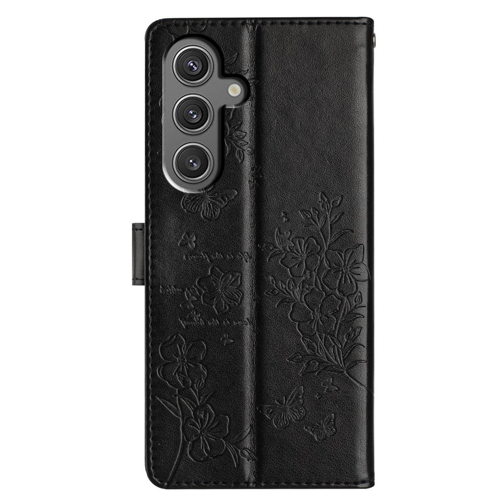 For Samsung Galaxy A16 5G/A16 4G Wallet Phone Case Butterfly Floral Imprint Leather Flip Cover