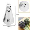 1pc #79 #80 #81 Piping Nozzles For Cakes Fondant Decorating Pastry Icing Tips Baking Tools Create Chrysanthemum Pine Nuts Petals