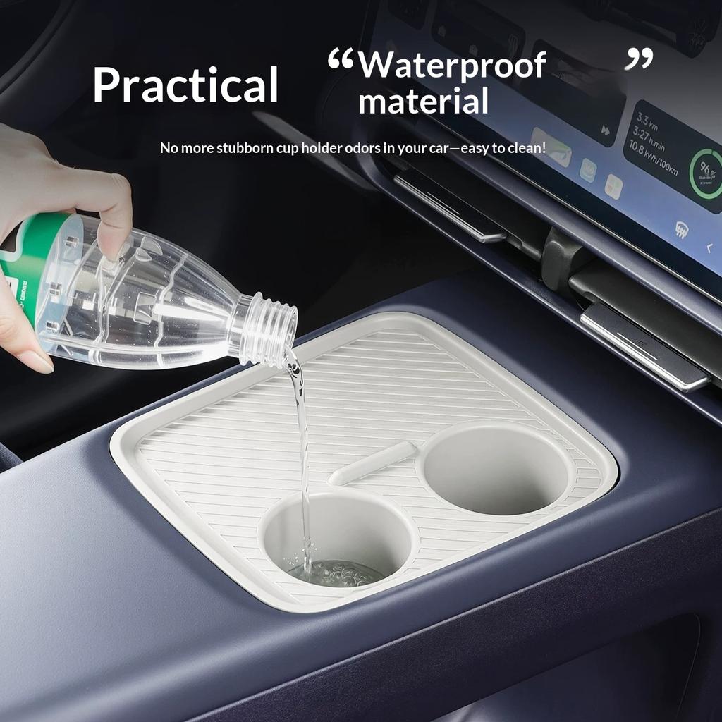 For Leapmotor B03X A10 Car Silicone Cup Holder Mat Center Console Anti Slip Waterproof Interior Protection Non Slip Mat