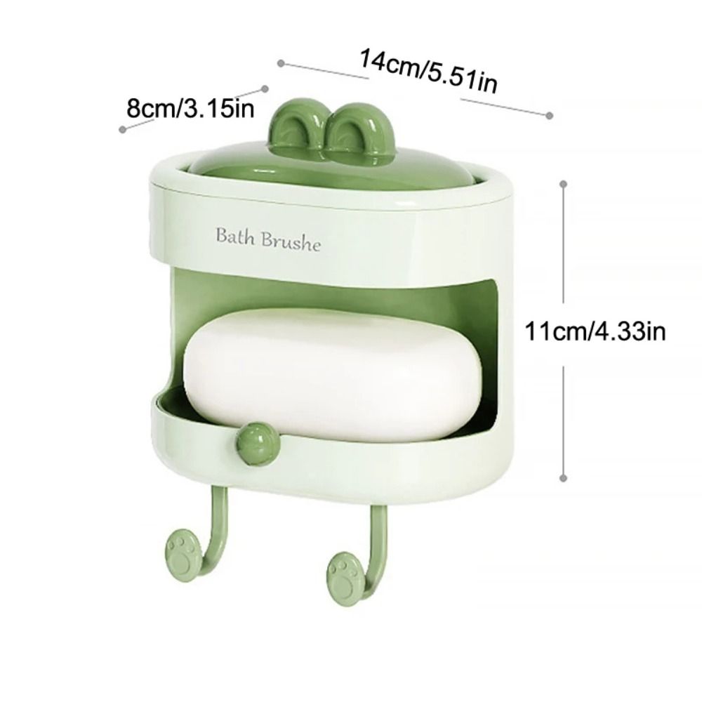 3 in 1 Soap Holder Back Scrubber Kit Creative Comfortable Soap Box with Soft Brush Wall Mount Stain Removal