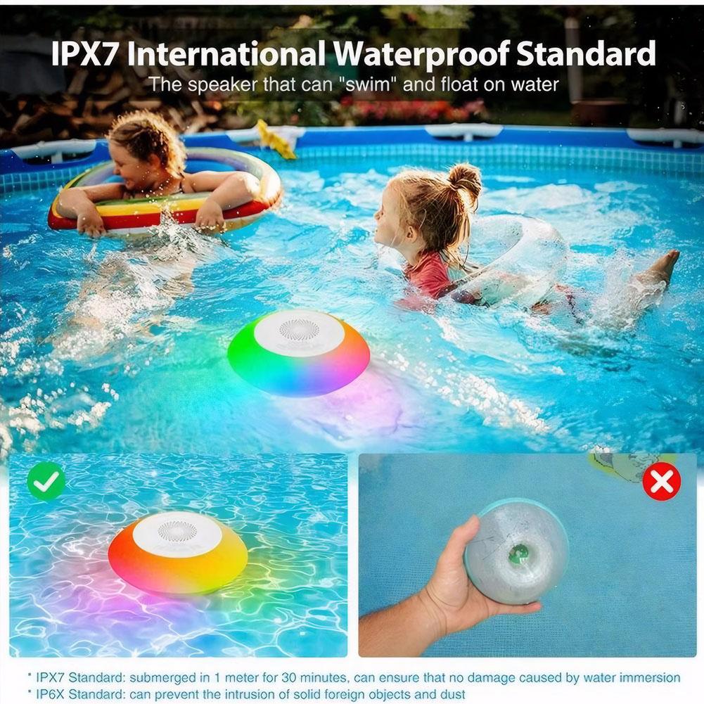 Floating Pool Speaker IPX7 Waterproof Hot Tub Speaker Wireless Speaker Shower Speaker for Pool Spa and Outdoor
