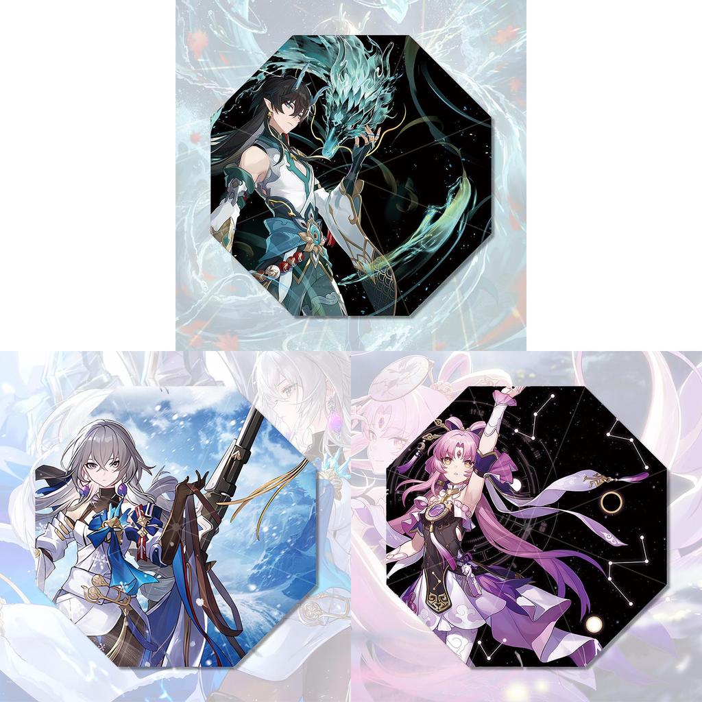 Creative Anime Umbrella With Polyester Fiber Fabric And Black Glue Coating For Adults Yinyue Jun Bronya Fuxuan Jingliu