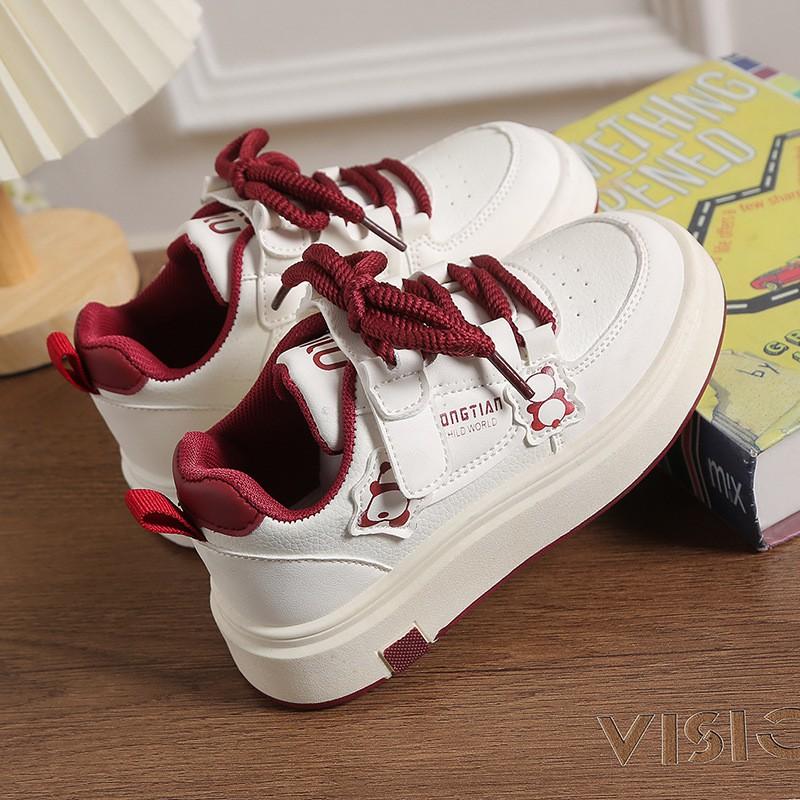 Kids Low-Top Casual Sneakers Boys Girls Soft Rubber Sole Schoolwear