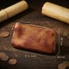 Coin Purse for Men,Change Pouch for Men,Genuine Leather Mens Tray Purses Coin Purse Cash  Wallet Key Holder Money Pouch