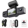 3 Channel Dash Cam Video Recorder Three Lens Car Camera with Rear View DVR 24H Parking Monitor Black Box Car Accessories