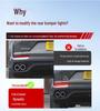 Fits 25 Geely Binyue L models: Rear LED Brake Lights, Proton X50 Flowing Tail Lights.