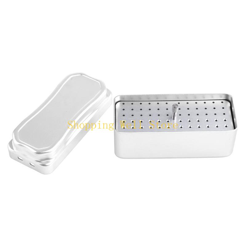 KX4B 72 Hole Aluminium Autoclave Sterilizer for Case Burs Dental Files Holder Box For Oral Care Tools