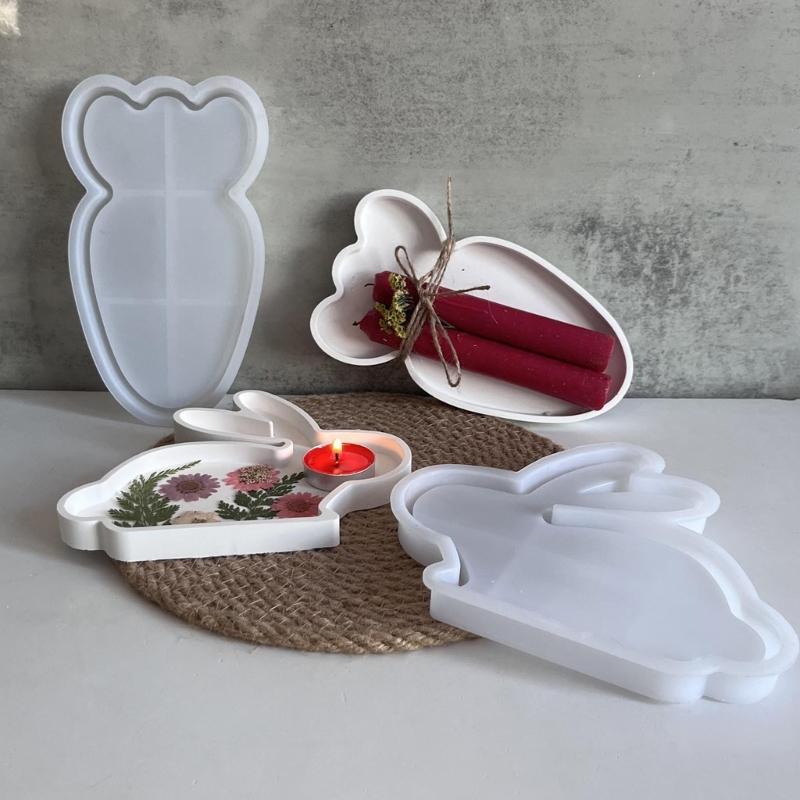 Food Grade Silicone Baking Mould With Rabbits Carrot Designs For Resin Craft Party Decorations
