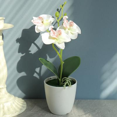 Künstlicher Bonsai, realistisch, langlebig, leuchtend bunte Kunstseide, Schmetterling, Orchidee, Blume, Bonsai, Party-Dekoration für den Schreibtisch